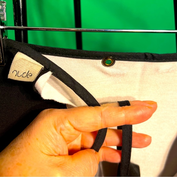 AllSizeFit Wrap Skirt Black/White with Ties You can Tie Any Waist Embroidery - Picture 11 of 16